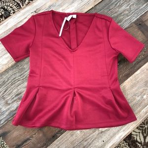 ASOS petite red/maroon top